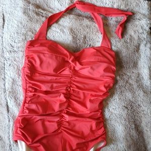 CUTE red one piece swimwear